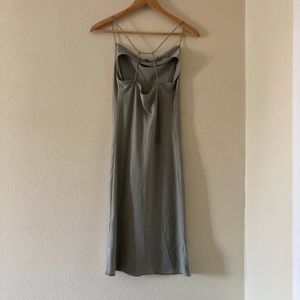 Sage Green Strappy Mid length Dress